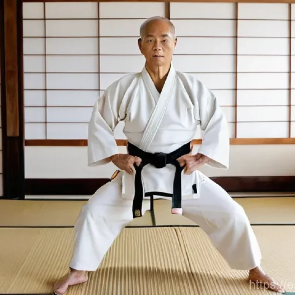 격투기 관련 다큐멘터리 - **Prompt:** A serene and traditional martial arts dojo, bathed in soft, natural light filtering thro...
